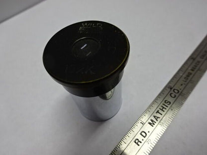 WILD HEERBRUGG SWISS EYEPIECE 10xK H LENS OPTICS MICROSCOPE PART AS IS &84-79