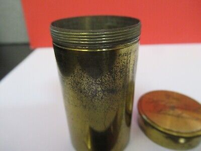 ANTIQUE BRASS HENRY CROUCH LONDON EMPTY OBJECTIVE CANISTER AS PICTURED &Q1-A-06