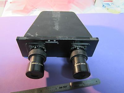 MICROSCOPE LEITZ WEZTLAR GERMANY BINOCULAR HEAD + EYEPIECES B&L OPTICS BN#22