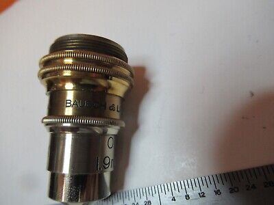 ANTIQUE BAUSCH LOMB BRASS OBJECTIVE 97X 1.9mm MICROSCOPE OPTICS PART &16-A-91