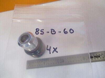 CARL ZEISS EPIPLAN 4 OBJECTIVE OPTICS MICROSCOPE PART AS PICTURED &85-B-60