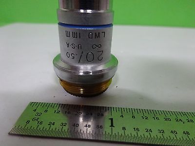 MICROSCOPE PART OBJECTIVE LWD 20X ACHROMAT AMERICAN OPTICS AS IS  BIN#W3-32