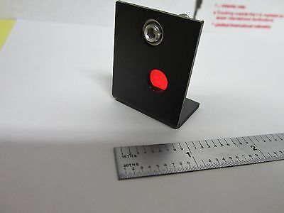 OPTICAL RED FILTER MOUNTED LASER OPTICS AS IS BIN#55-19