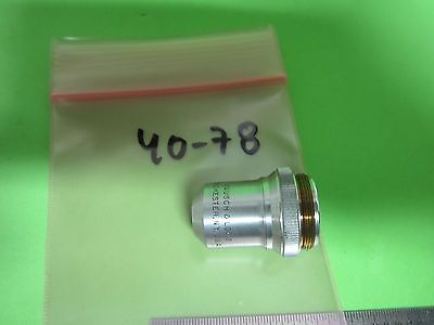 OPTICAL VINTAGE MICROSCOPE OBJECTIVE BAUSCH LOMB 10X OPTICS BIN#40-78