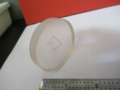 OPTICAL GLASS round flat block polished dull sides OPTICS AS PICTURED &B1-A-80