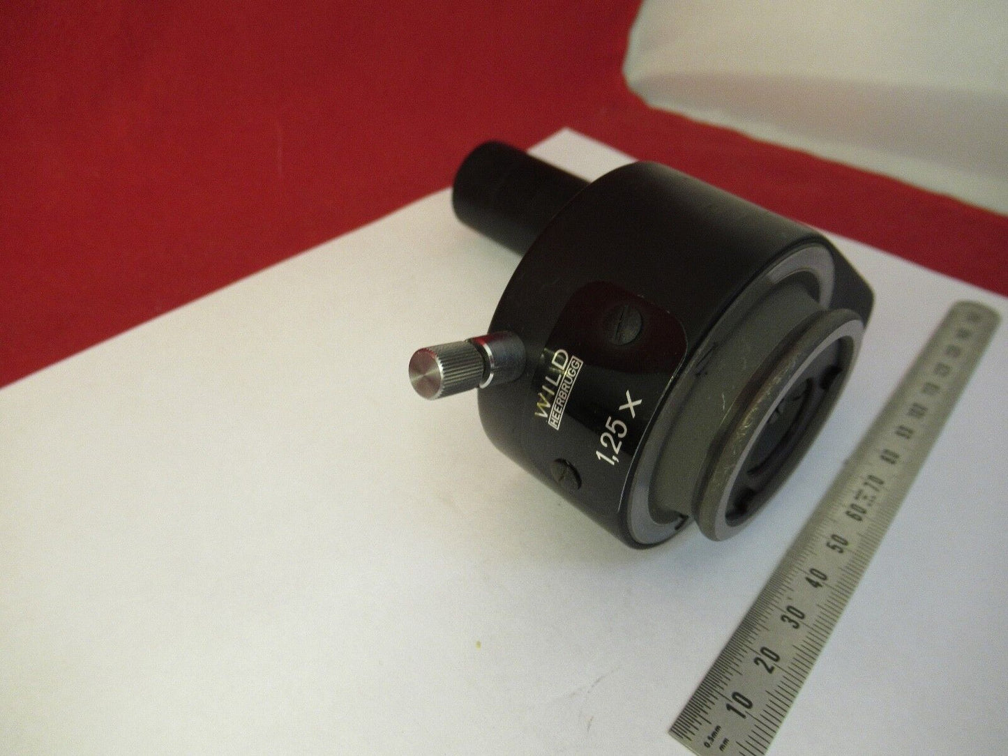 WILD SWISS M20 BEAM SPLIT PHOTO CAMERA HEAD 1.25X MICROSCOPE AS PICTURED 39-A-01