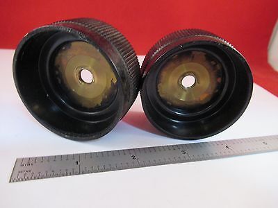 AS PICTURED PAIR MICROSCOPE PART KNOBS ZEISS GERMANY OPTICS BIN#F7-03