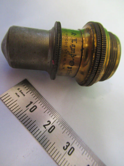 ANTIQUE BRASS 1/12 BAUSCH LOMB OBJECTIVE MICROSCOPE PART AS PICTURED #W5-B-29