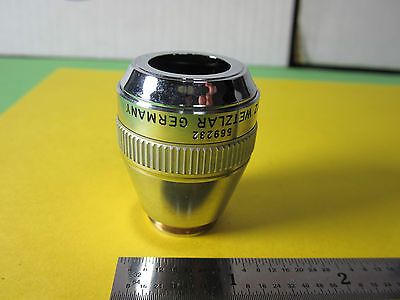 OPTICAL MICROSCOPE OBJECTIVE FLUOTAR 10X DF LEITZ WETZLAR GERMANY OPTICS B#26-21