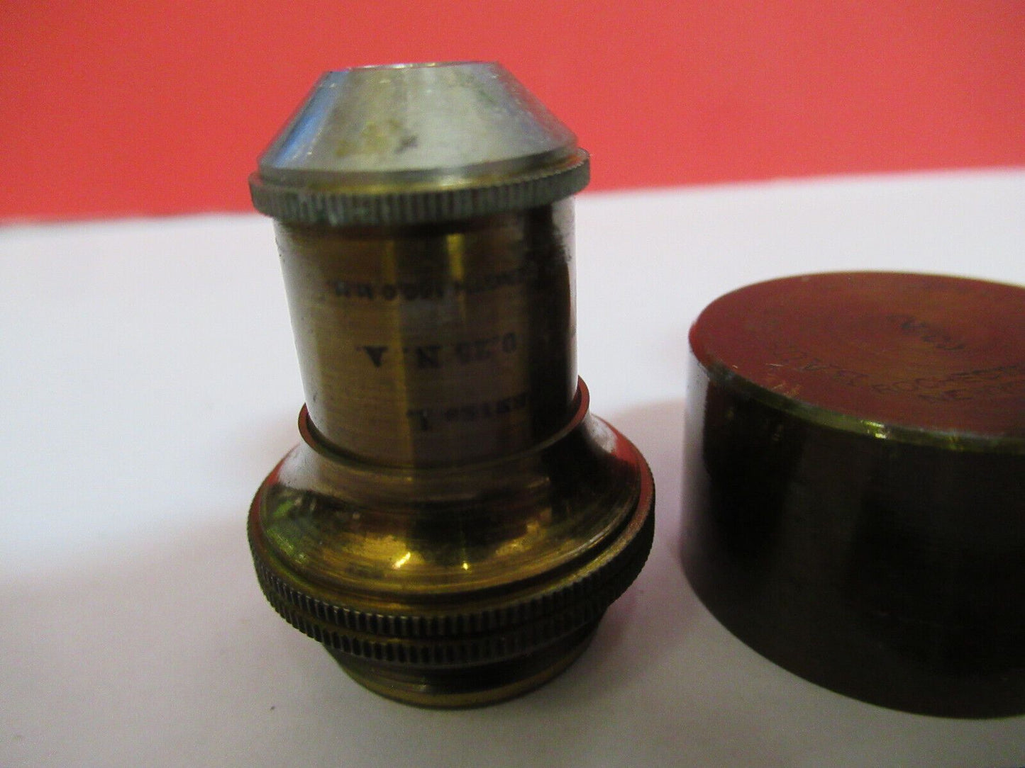 ANTIQUE  BRASS BAUSCH LOMB OBJECTIVE  2/3 MICROSCOPE PART AS PICTURED G4-A-56