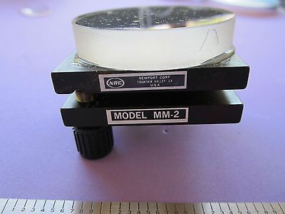 NEWPORT MM-2 + COATED LENS ?? LASER OPTICS #2-122