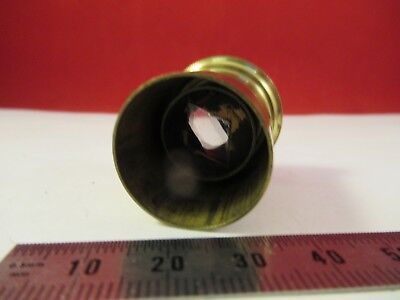 ANTIQUE BRASS POLARIZER EYEPIECE BECK LONDON MICROSCOPE PART AS PIC #66-A-36