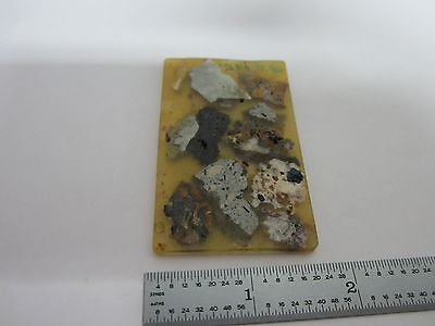 SLIDE WITH ROCK SPECIMEN FOR MICROSCOPE PETROGRAPH OPTICS BIN#K9-14