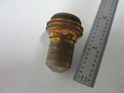 ANTIQUE VINTAGE BRASS BAUSCH OBJECTIVE MICROSCOPE OPTICS #R6-B-18