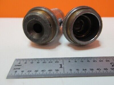 PAIR SPENCER OBJECTIVE LENS 43X 10X OPTICS for MICROSCOPE AS PICTURED &16-C-35