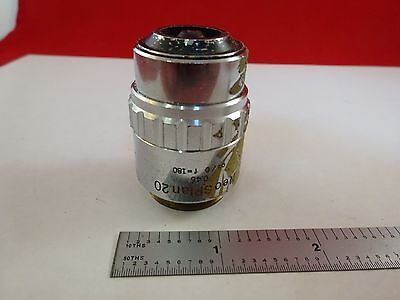 FOR PARTS MICROSCOPE OBJECTIVE OLYMPUS NEO PLAN 20X OPTICS AS IS BIN#L3-E-29