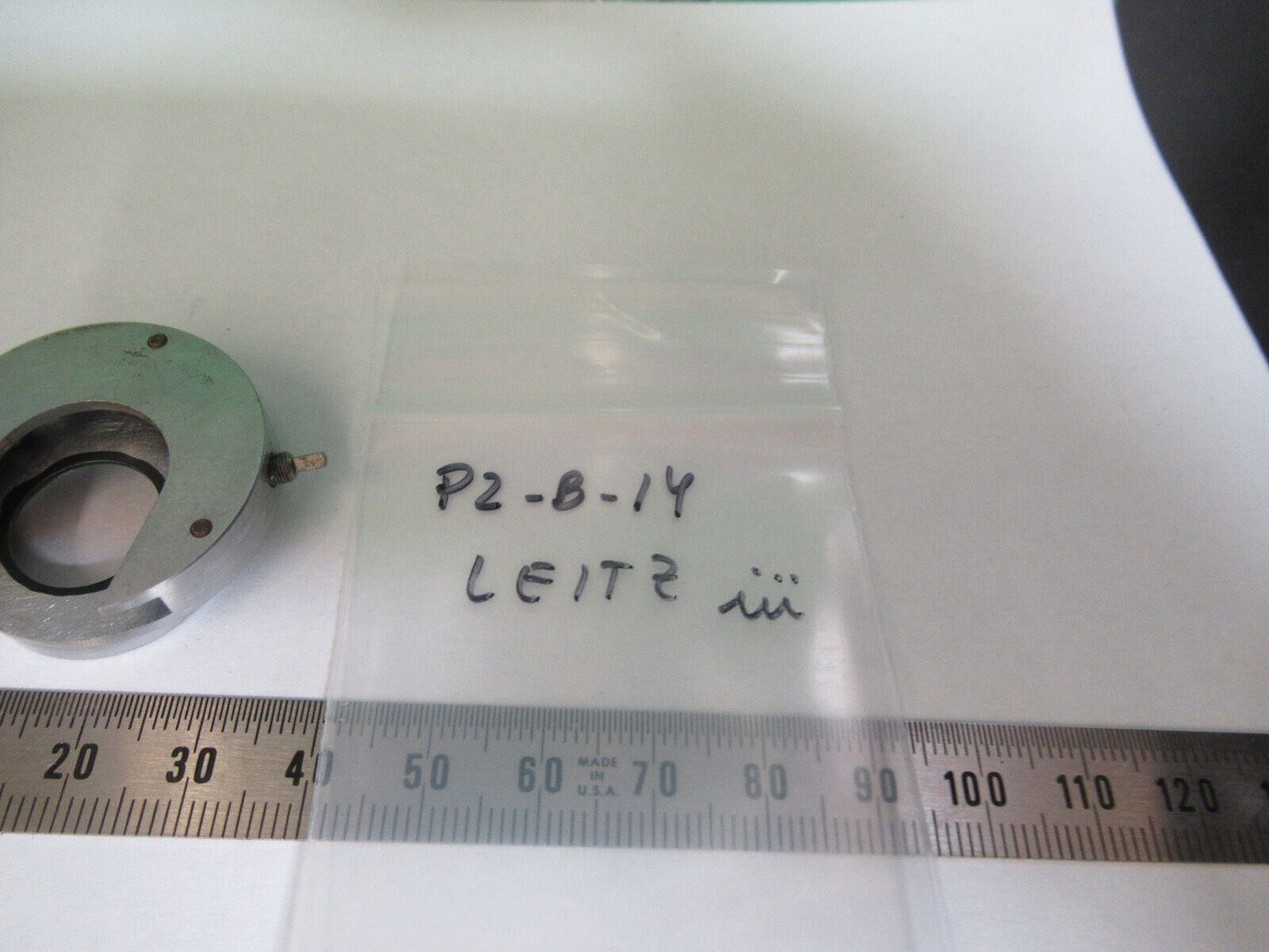 MICROSCOPE PART LEITZ WETZLAR POL CENTER OBJECTIVE HOLDER AS PICTURED &P2-B-14