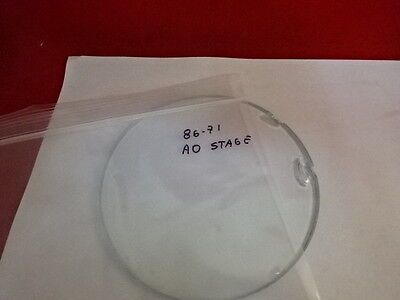 AMERICAN AO GLASS [chips] STAGE TABLE MICROSCOPE PART OPTICS AS PICTURED &86-71