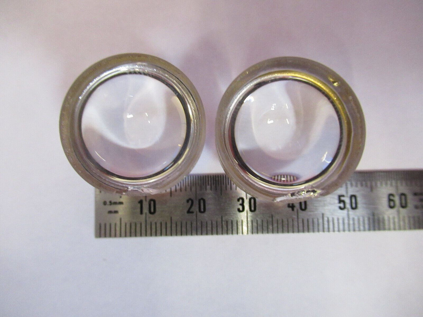 OPTICAL LOT 2 EA HIGHLY CONVEX LENS PL-CX chipped edges AS PICTURED Q5-B-40