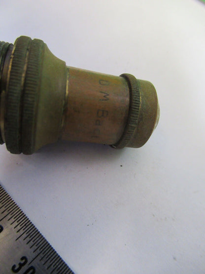 RUSTY ANTIQUE BRASS ERNST LEITZ OBJECTIVE MICROSCOPE PART AS PICTURED &H9-A-44