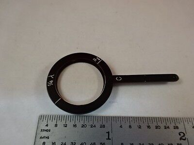 MICROSCOPE PART ZEISS POLARIZER RETARDER SLIDE POL OPTICS AS IS #T2-B-13