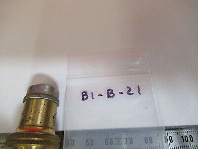 ANTIQUE ERNST LEITZ BRASS OBJECTIVE 10X MICROSCOPE PART AS PICTURED &B1-B-21