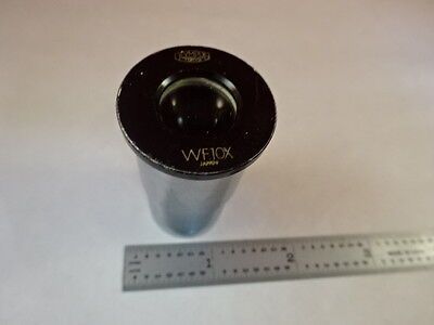 OPTICAL MICROSCOPE PART EYEPIECE OLYMPUS JAPAN WF10X OPTICS AS IS #M2-B-02