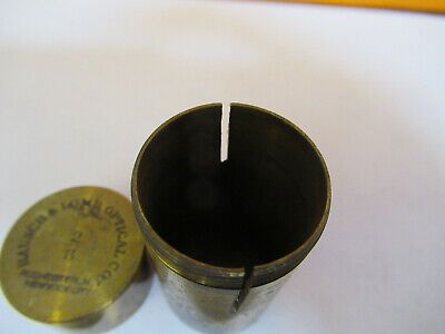 EMPTY BAUSCH LOMB BRASS OBJECTIVE CANISTER MICROSCOPE PART AS PICTURED 8Y-A-120