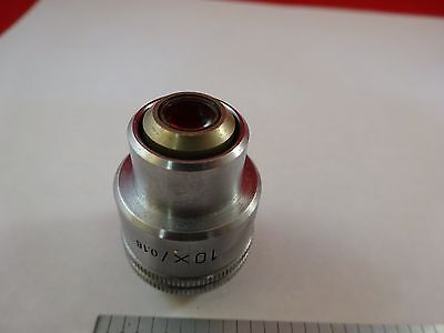 MICROSCOPE PART OBJECTIVE 10X LEITZ GERMANY OPTICS AS IS BIN#R2-C-10