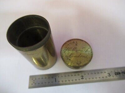 ANTIQUE BRASS HENRY CROUCH LONDON EMPTY OBJECTIVE CANISTER AS PICTURED &Q1-A-07