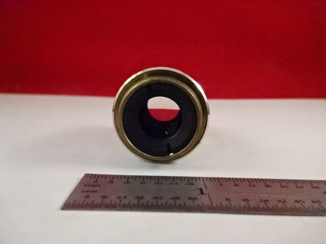 MICROSCOPE PART OBJECTIVE OLYMPUS JAPAN MSPLAN 10X OPTICS AS IS #F2-A-17