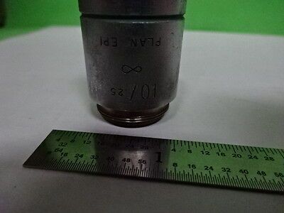 MICROSCOPE PART OBJECTIVE AMERICAN AO 10X PLAN EPI OPTICS AS IS #AE-16