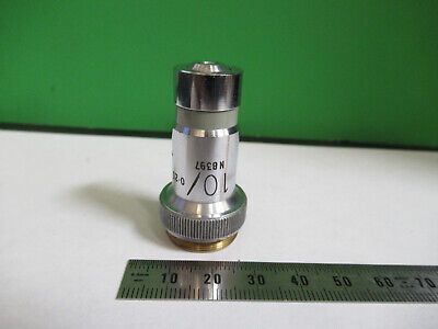 VICKERS UK 10X MICROPLAN OBJECTIVE ENGLAND MICROSCOPE PART AS PICTURED #R9-A-36