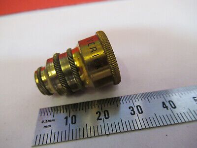 ANTIQUE BRASS VERICK OBJECTIVE FRANCE MICROSCOPE PART AS PICTURED &F6-B-21