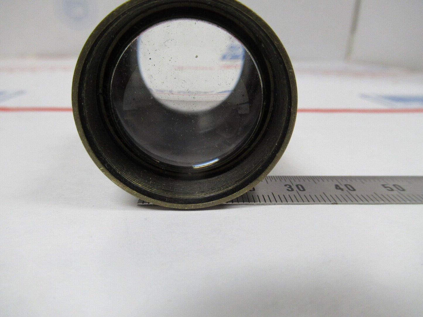 RARE BRASS OCULAR EYEPIECE ANTIQUE OPTICS LENS AS PICTURED &W7-B-49