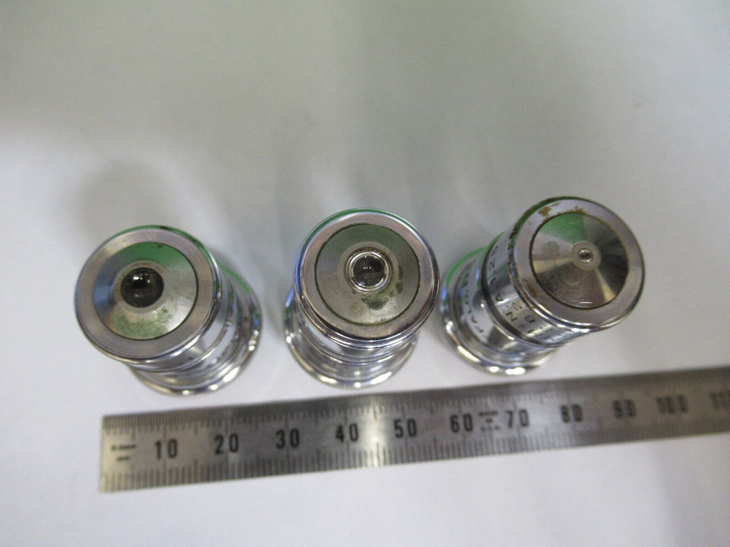 LOT OBJECTIVES LENSES VINTAGE SPENCER MICROSCOPE PART AS PICTURED &S9-B-54