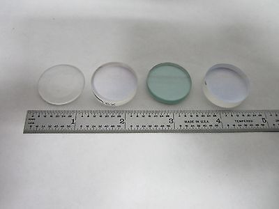 OPTICAL LOT 4 EA LENSES & FILTER GLASS LASER OPTICS AS IS BIN#L5-39