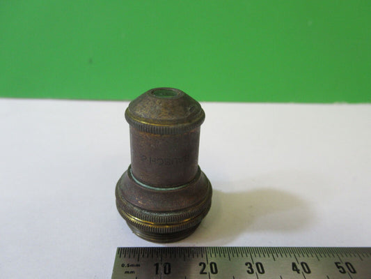 ANTIQUE BRASS BAUSCH LOMB  OBJECTIVE LENS MICROSCOPE PART AS PICTURED #22-A-57