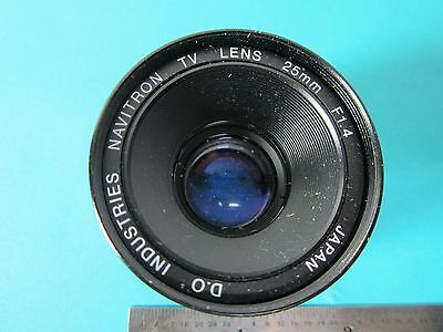 OPTICAL NAVITRON TV LENS 25 mm JAPAN OPTICS BIN#E3-13