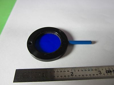 MICROSCOPE PART OPTICAL BLUE FILTER OPTICS AS IS BIN#34-36