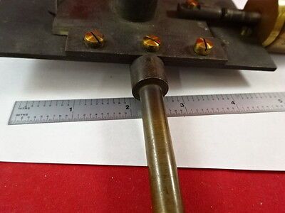 ANTIQUE BRASS MICROSCOPE PART LENS MICROMETER  OPTICS  #L9-B12