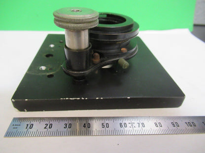 ANTIQUE BAUSCH LOMB STAGE TABLE + HOLDER MICROSCOPE PART AS PICTURED Z1-A-174