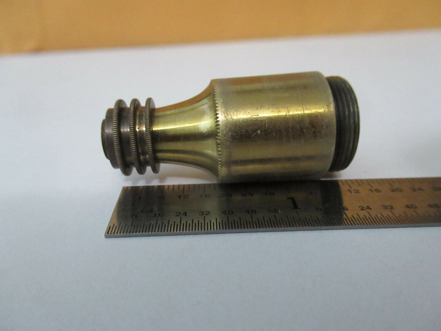 ANTIQUE BRASS circa 1890's BECK OBJECTIVE LENS OPTICS MICROSCOPE PART &F4-A-12