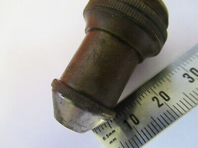 ANTIQUE BRASS REICHERT "8" OBJECTIVE LENS MICROSCOPE PART AS PICTURED &8Z-A-45