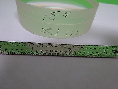 OPTICAL PLANO CONVEX LENS 3.1" DIA FL 15" MIL SPEC LASER OPTICS AS IS BN#72-B-02