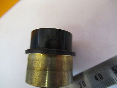 LEITZ WETZLAR L1204 BRASS MOUNT LENS OPTICS MICROSCOPE PART AS PICTURED #P6-A-10