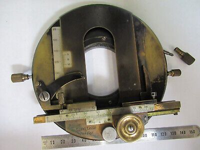 ERNST LEITZ POL STAGE TABLE XY MICROSCOPE PART OPTICS AS PICTURED &z9-a-120