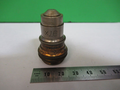 ANTIQUE BRASS BAUSCH LOMB  OBJECTIVE 97X MICROSCOPE PART AS PICTURED Z5-A-44