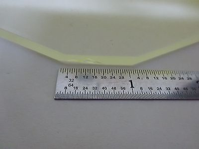 MICROSCOPE PART LARGE TRUNCATED GLASS [chip] SPECIMEN TABLE OPTICS AS IS B#X6-06