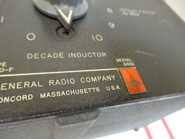 DECADE INDUCTOR GENERAL RADIO 1490-F  broken lead , working,  sold AS IS #TD-2